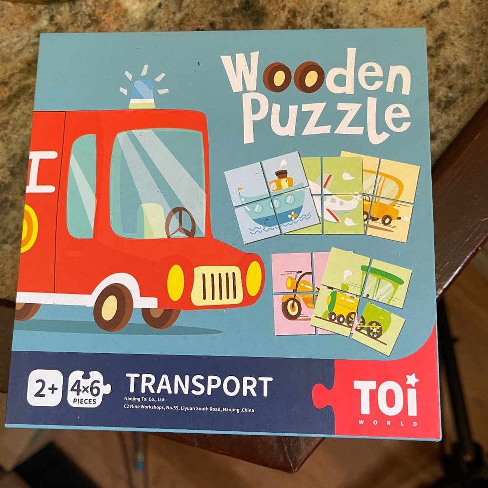 TOI wooden puzzle for age 2, 4x6